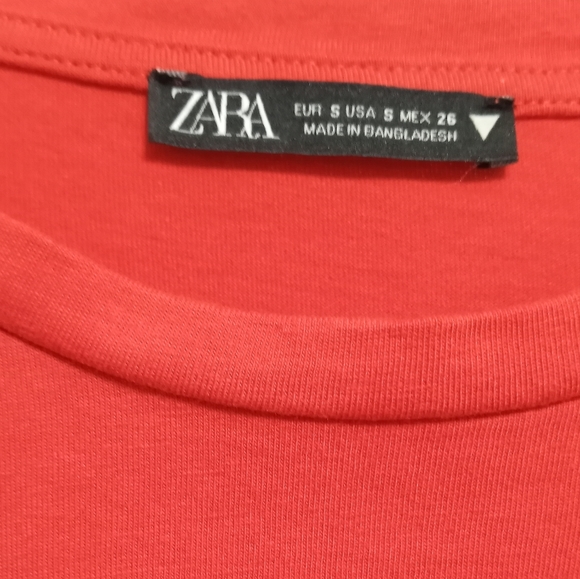 Zara cropped top. Red. Size small. EUC. - Picture 3 of 5